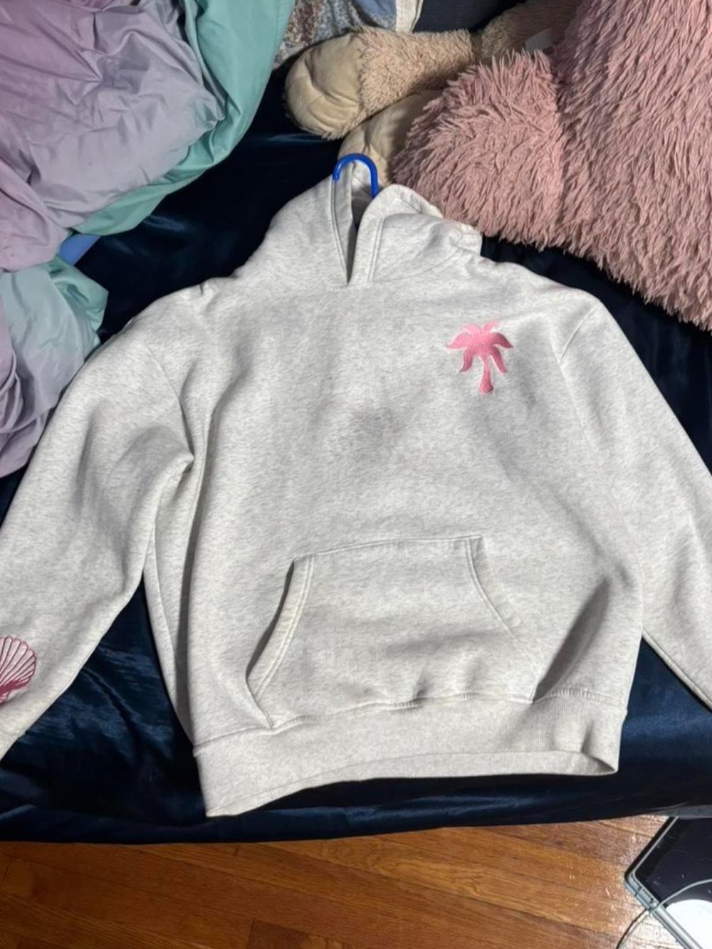 Pink Palm puff hoddie  Graphic